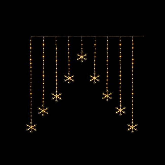 FLEXIBRIGHTS SNOWFLAKE CURTAIN WARM WHITE LED - 1.2X1.2M - Image 2