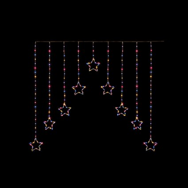 FLEXIBRIGHTS STAR CURTAIN RAINBOW LED - 1.2X1.2M