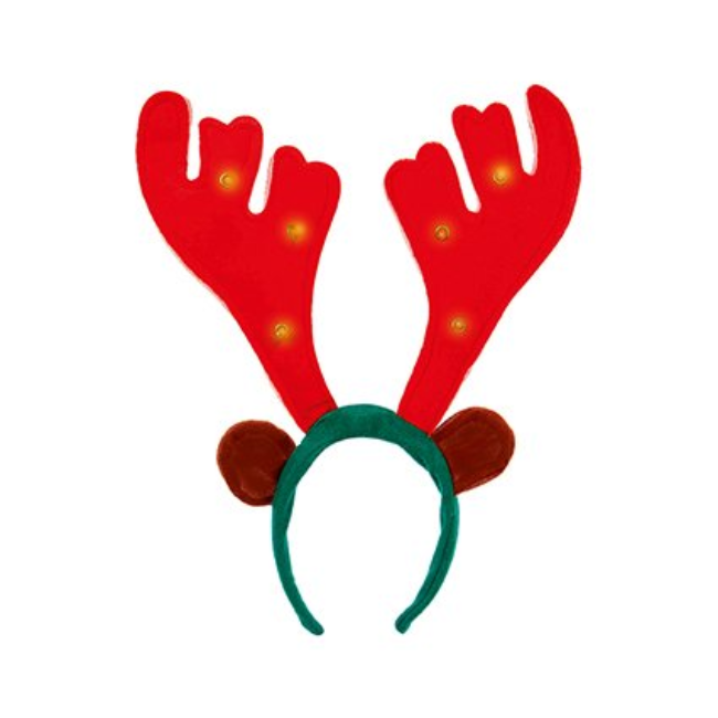 LIT MUSICAL ANTLERS - 40CM