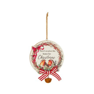 "There's No Place Like Home for Christmas" Hanging Plaque - 15CM