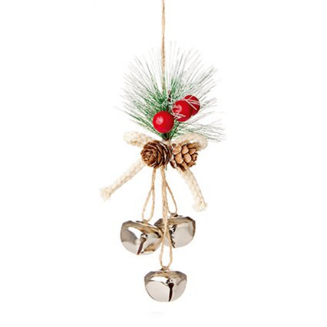 TRIO BELL CLUSTER DECORATION - 4 ASS. COLOUR - Image 4