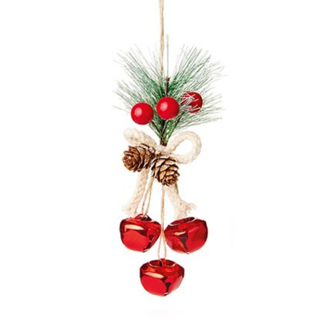 TRIO BELL CLUSTER DECORATION - 4 ASS. COLOUR - Image 3