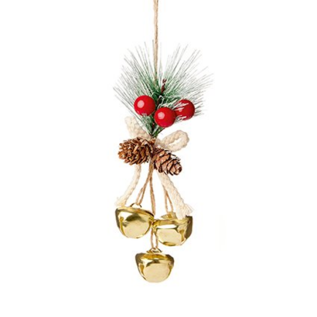 TRIO BELL CLUSTER DECORATION - 4 ASS. COLOUR - Image 2