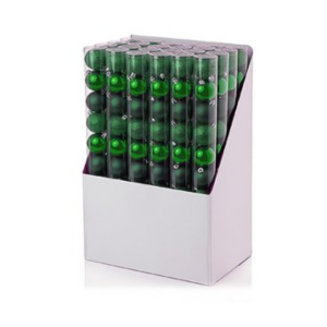 DARK GREEN SHATTERPROOF BAUBLE 10PK - 60MM