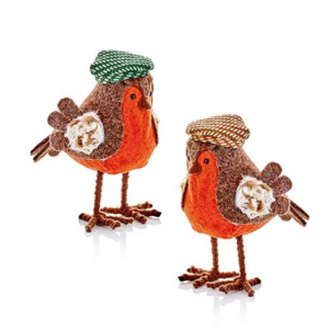 ROBIN WITH PEAK CAP 16CM - 2 ASST.