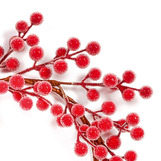 FROSTED BERRY CANDLE RING 30CM - Image 2