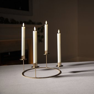 GOLD TAPER CANDLE RING - 30.5CM