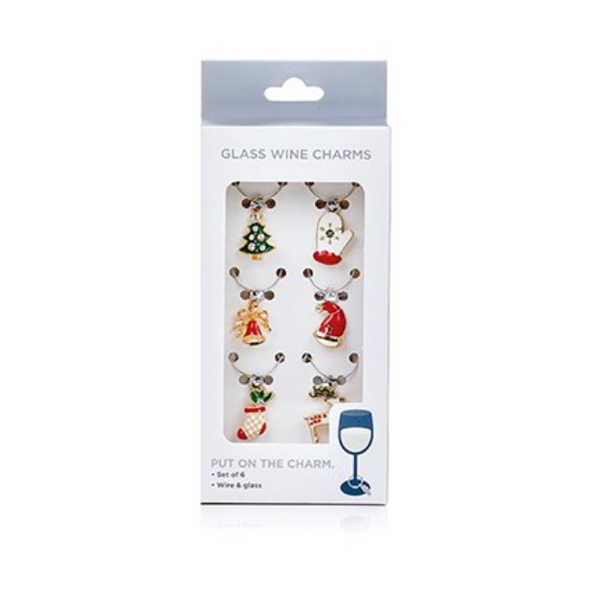 SET OF 6 WINE GLASS CHARMS - 2 ASST. - Image 2