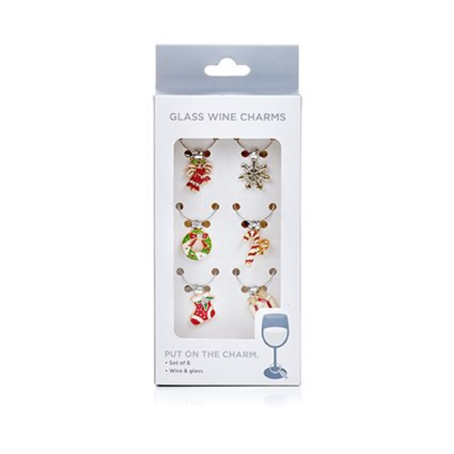 SET OF 6 WINE GLASS CHARMS - 2 ASST. - Image 3