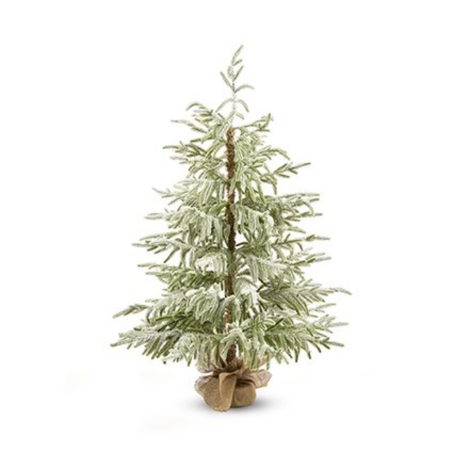 FLOCKED NATURAL TOUCH TREE - 90CM