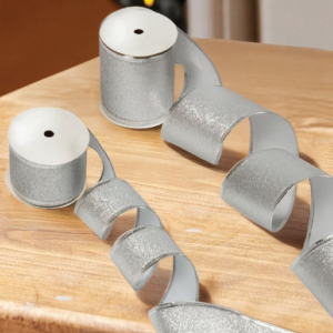 SPARKLE PREMIUM RIBBON 63MM, 3M - SILVER