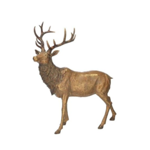 ANTIQUE GOLD STANDING STAG 50CM
