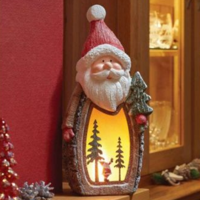 WOODSMAN GLOW SANTA/SNOWMAN 45CM