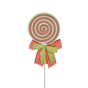 RED/GREEN/WHITE SWIRL LOLLIPOP - 50CM