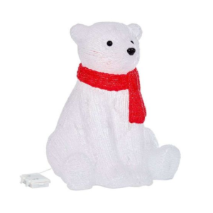 ACRYLIC ICE POLAR BEAR 44CM