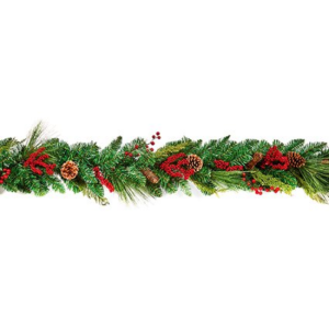 PINECONE AND BERRY GARLAND 1.8M