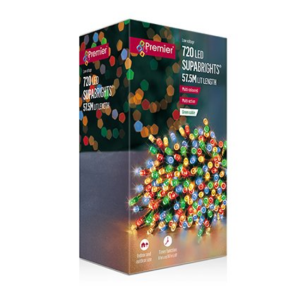 MULTIACTION MULTI COLOUR SUPABRIGHTS LED W/ TIMER - 720