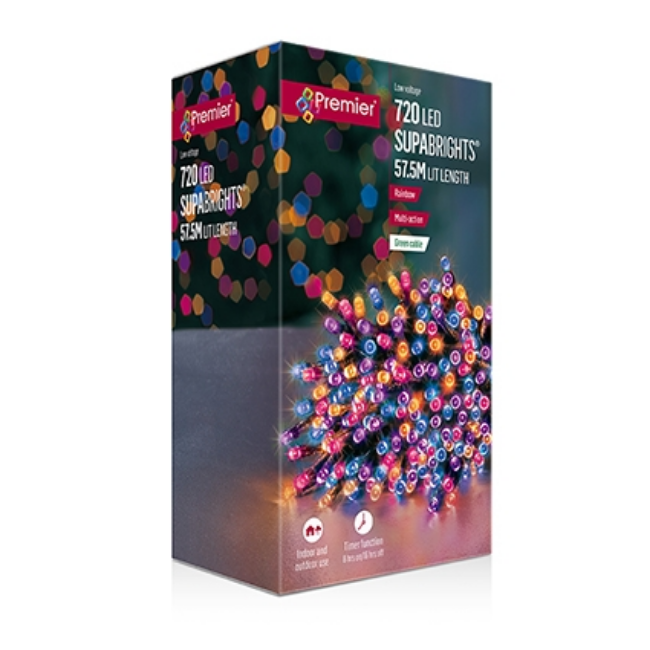 MULTIACTION RAINBOW SUPABRIGHTS LED W/ TIMER - 720