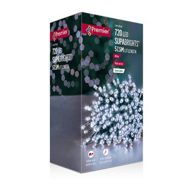 MULTIACTION COOL WHITE SUPABRIGHTS LED W/ TIMER - 720
