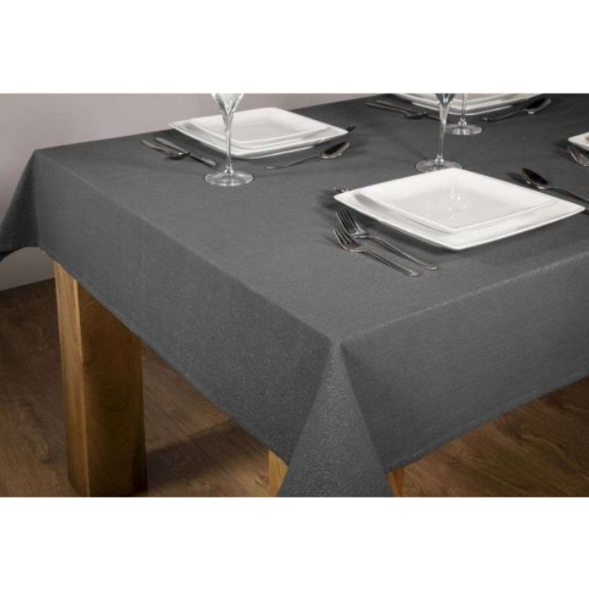 GREY LUREX TABLECLOTH 2X1.3M