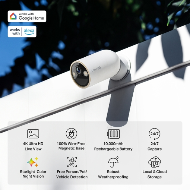 TAPO BATTERY POWERED OUTDOOR CAMERA TAPOC460 - Image 2