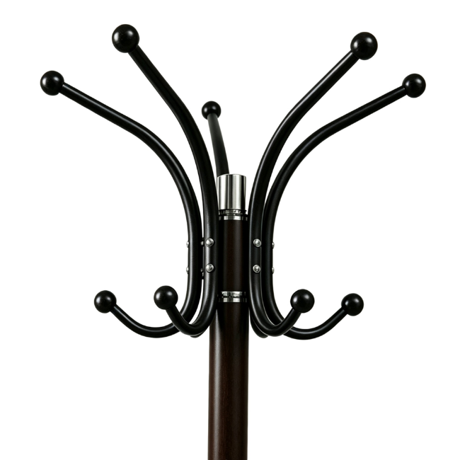 COLTON HAT AND COAT STAND - DARK OAK - Image 3