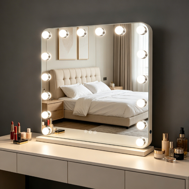 HOLLYWOOD MIRROR WHITE 58CM - Image 2