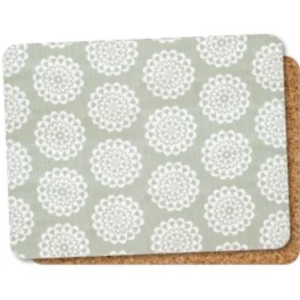 GREY RETRO FLORAL TABLEMAT SET OF 6