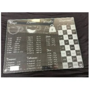 COOK AND MEASURE GLASS CHOPPING BOARD 30X40CM