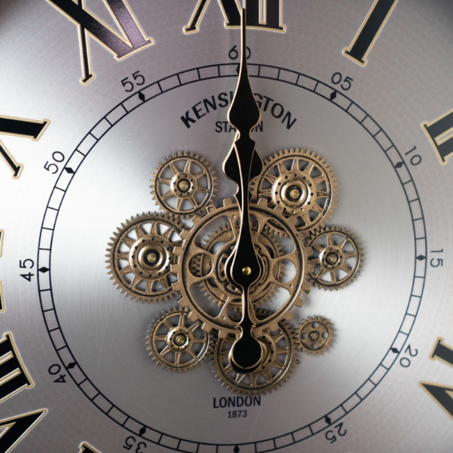 KENSINGTON GEARS CLOCK CHAMPAGNE 60CM - Image 3