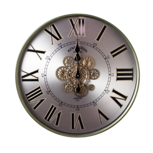 KENSINGTON GEARS CLOCK CHAMPAGNE 60CM