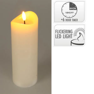 IVORY REALISTIC FLICK FLAME CANDLE 70X200MM