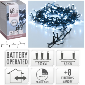 COOL WHITE LED LIGHTS B/O - 48