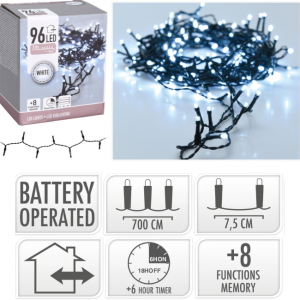 COOL WHITE LED LIGHTS B/O - 96