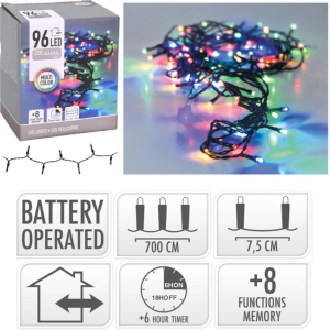 MULTI-COLOURED LED LIGHT B/O - 96