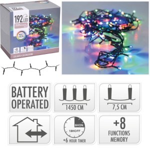 MULTI-COLOURED LED LIGHT B/O - 192