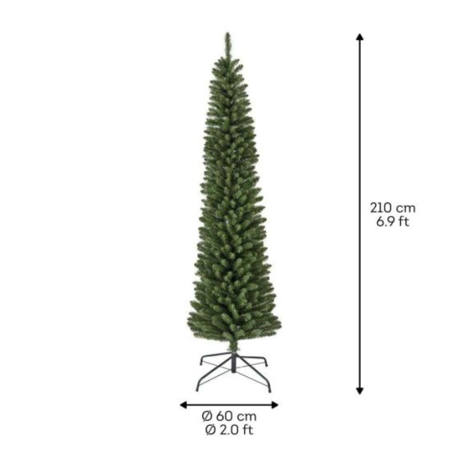 PENCIL PINE CHRISTMAS TREES 210CM - Image 2