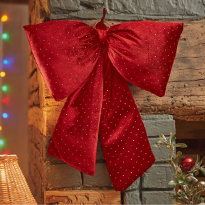 DIAMANTE PADDED BOW 44CM