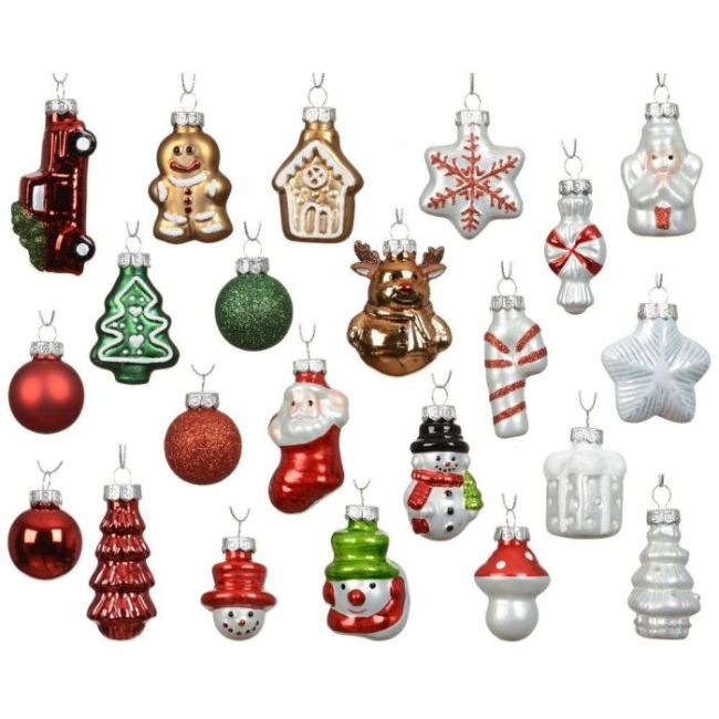 CHRISTMAS BAUBLE ADVENT CALENDER - 24 GLASS BAUBLES - Image 2