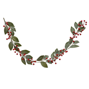 RED PEARL & LEAF GARLAND