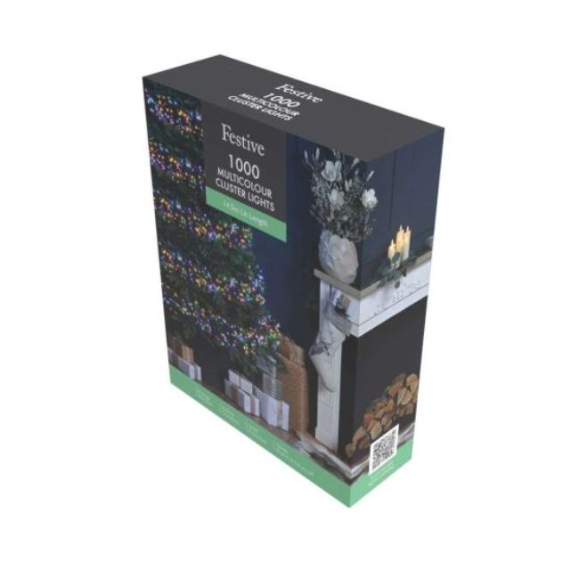 MULTI-COLOURED CLUSTER LIGHTS - 1000
