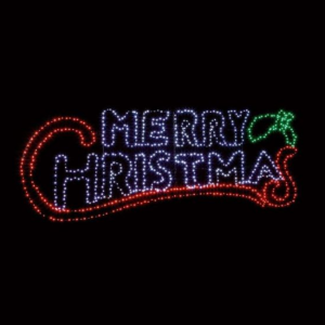TWINKLING FLEXIBRIGHTS MERRY CHRISTMAS MULTICOLOUR LED 2MX78CM