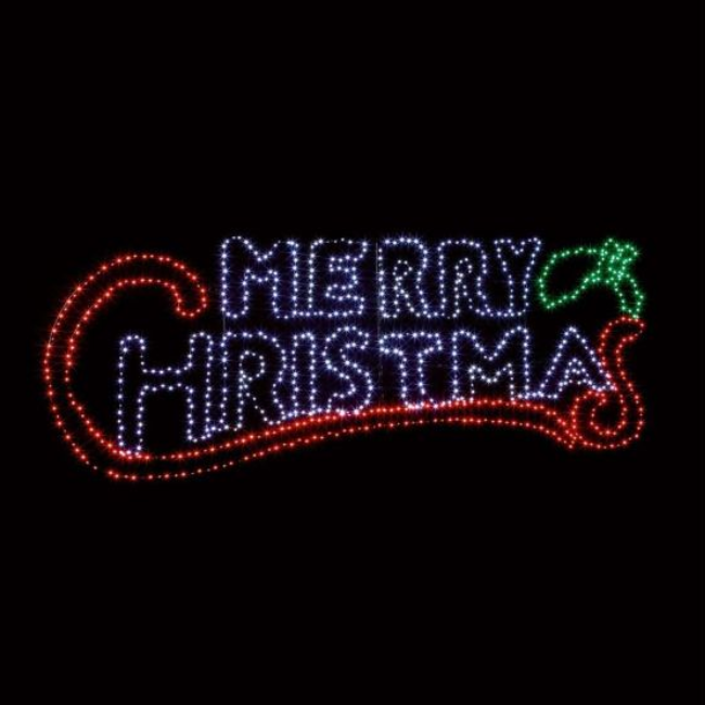 TWINKLING FLEXIBRIGHTS MERRY CHRISTMAS MULTICOLOUR LED 2MX78CM