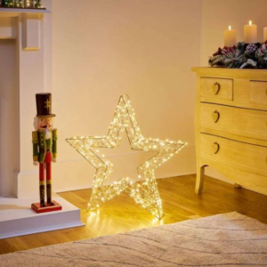 LIT GOLD TWIST STAR GOLDEN ELEGANCE 50CM