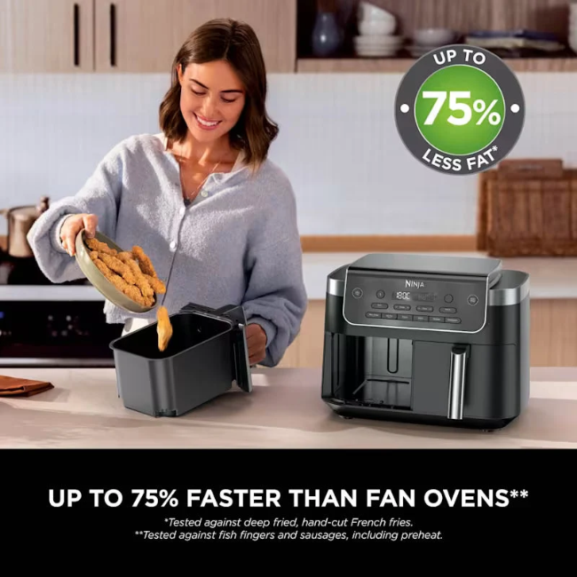 NINJA DUALZONE 7.6L 2 DRAWER AIR FRYER DZ801UK - Image 4
