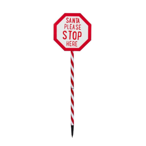 SANTA STOP HERE! STAKE LIGHT - LARGE