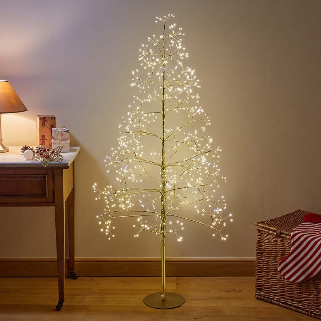 GOLDEN TWINKLING TREE - 1.5M, LV