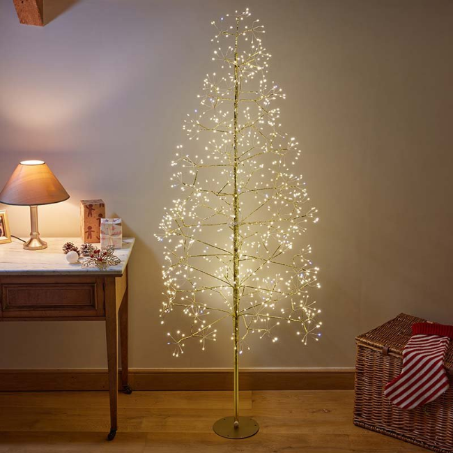 GOLDEN TWINKLING TREE - 1.8M, LV