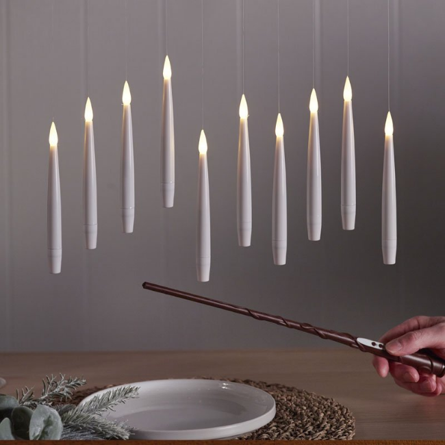 LED FLOATING CANDLES WITH WAND 10PACK