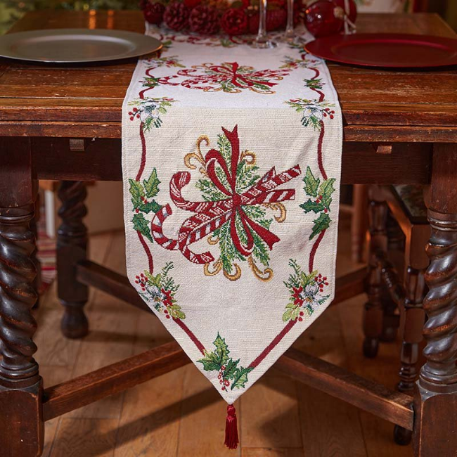 CANDY CANES TABLE RUNNER - 180CM - Image 2